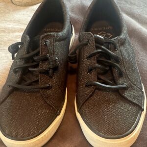 Sperry Black Glitter Sneakers